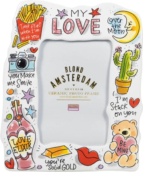 Blond Amsterdam fotolijst Love multi 10 x 15 cm