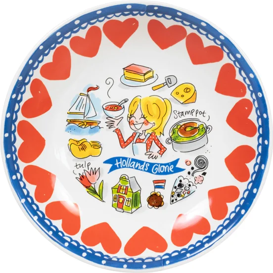 Blond Amsterdam diep bord Hollands Glorie multi D 23 H 5 cm