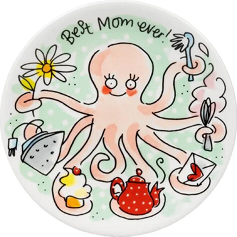 Blond Amsterdam petit four bord Moederdag octopus multi D 12 H 1 cm