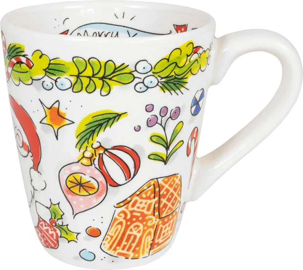 Blond Amsterdam mok Christmas holly jolly multi 0,35 L