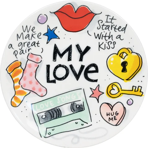 Blond Amsterdam bord Blond Love multi D 12,3 H 1,5 cm