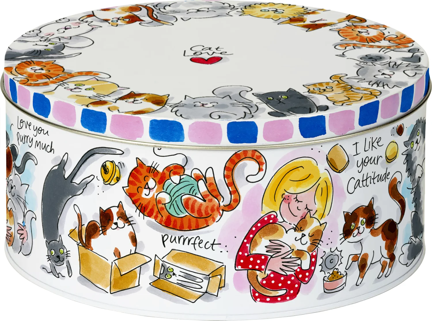 Blond Amsterdam bewaarblik kat D 20 H 10 cm