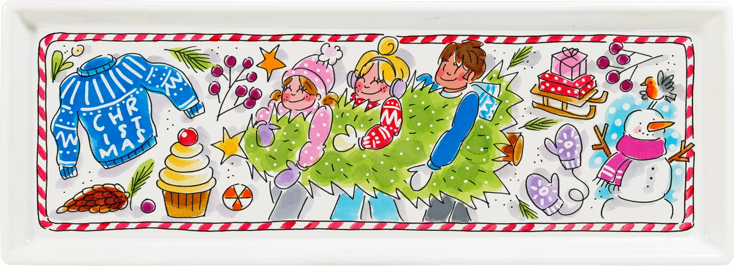 Blond Amsterdam serveerschaal Christmas cake 12 x 33 x 2 cm
