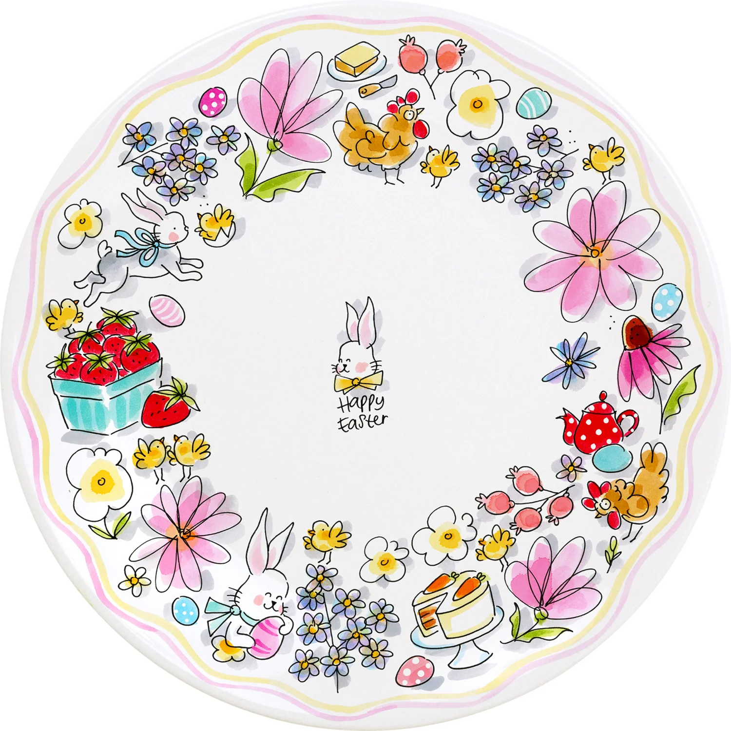 Blond Amsterdam serveerbord Pasen roze D 31 H 3 cm