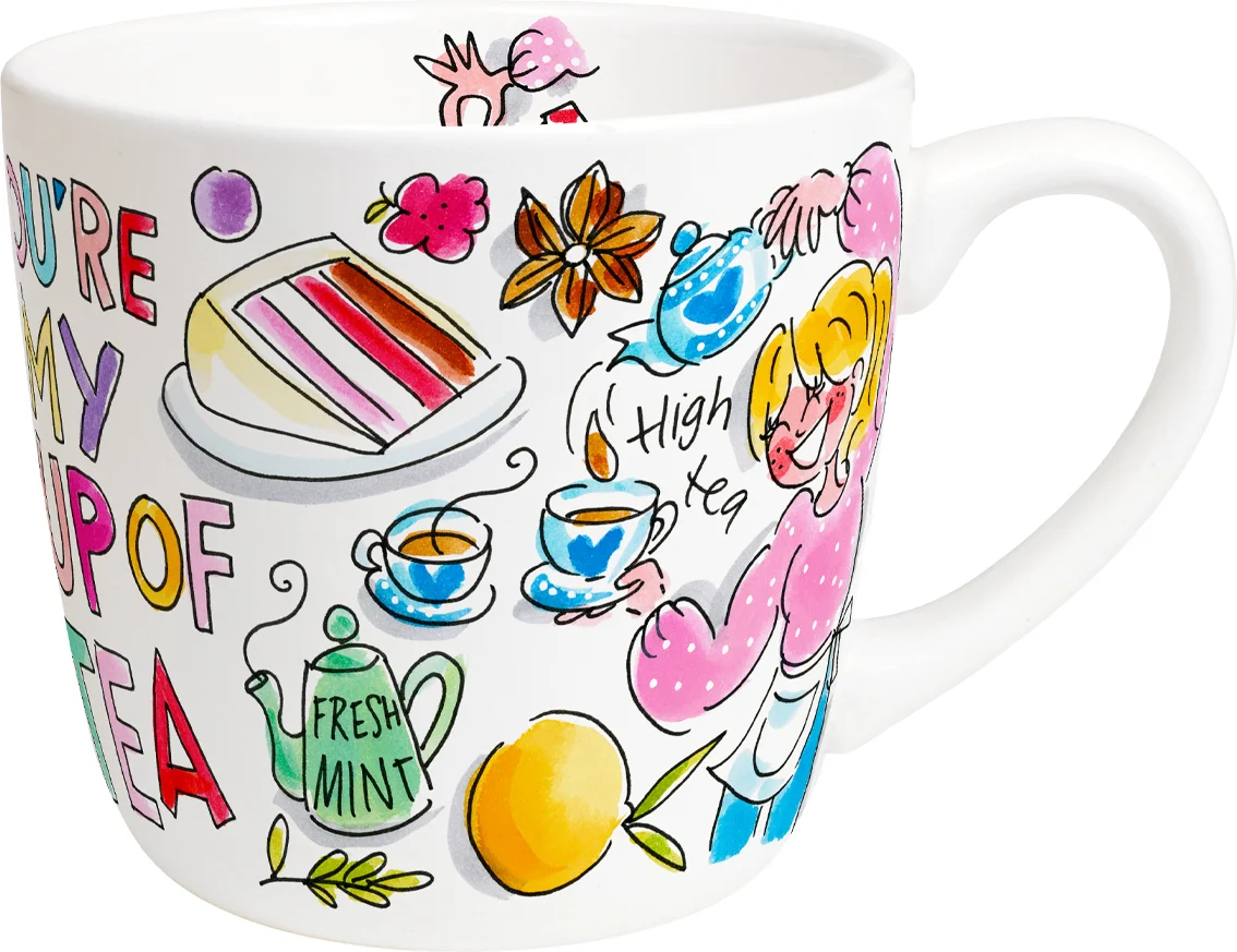 Blond Amsterdam cappuccino mok Moederdag cup of tea 0,5 L