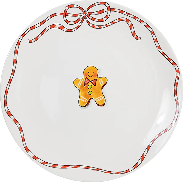Blond Amsterdam bord Christmas wit D 26 H 2 cm