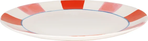 Blond Amsterdam dinerbord Even Bijkletsen roze / rood D 26 H 2,5 cm