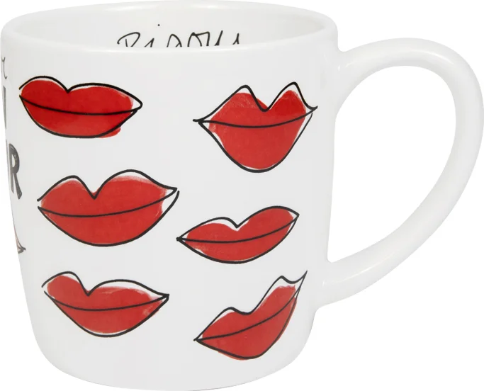 Blond Amsterdam cappucino mok Valentijn bisous 500 ml