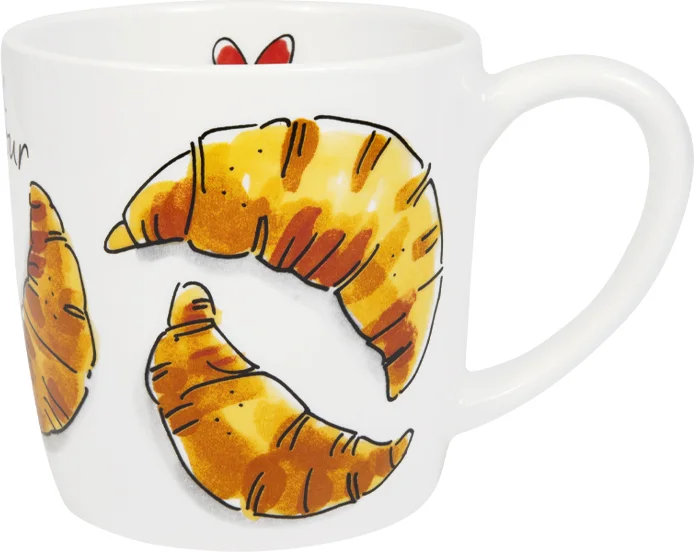 Blond Amsterdam cappucino mok Valentijn croissant 500 ml