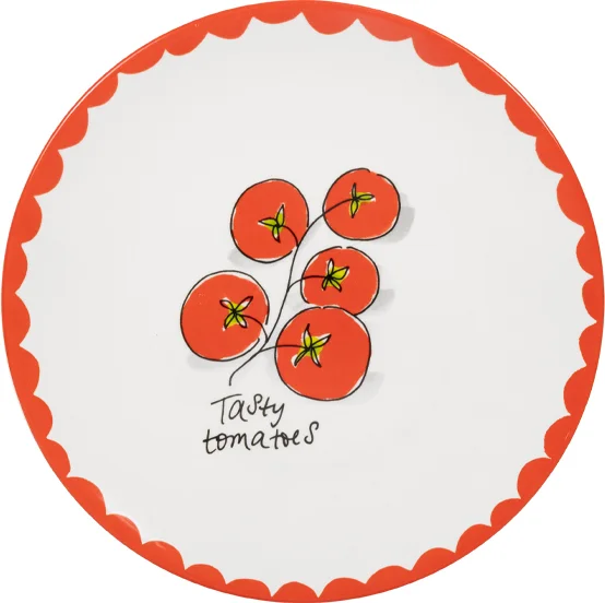 Blond Amsterdam bord Even Bijkletsen tomaten D 22 H 2 cm
