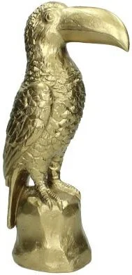 Beeld Toekan goud 17 x 9,5 x 32 cm