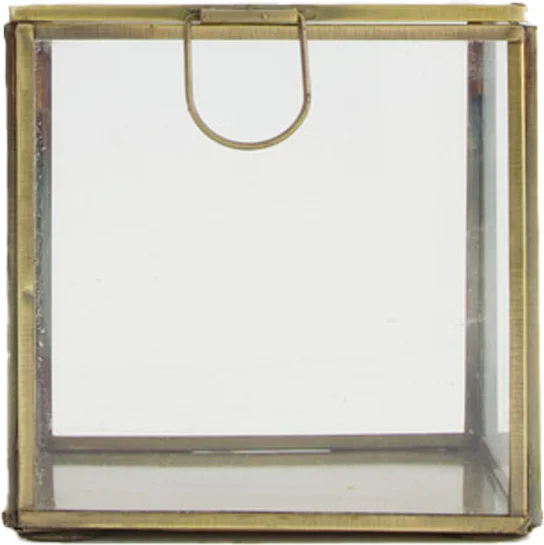 Dijk Natural Collections opbergdoos goud 11 x 11 x 11 cm