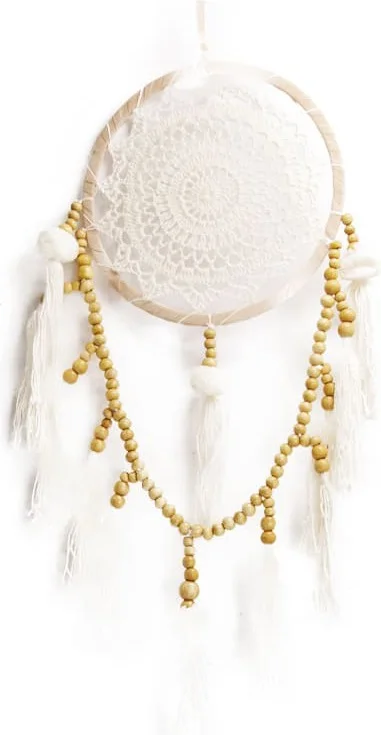 Dijk Natural Collections wandhanger Leia naturel / wit 19 x 19 x 2 cm