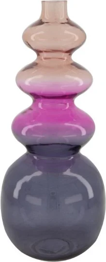 Dijk Natural Collections vaas roze / paars / blauw D 15 H 36 cm