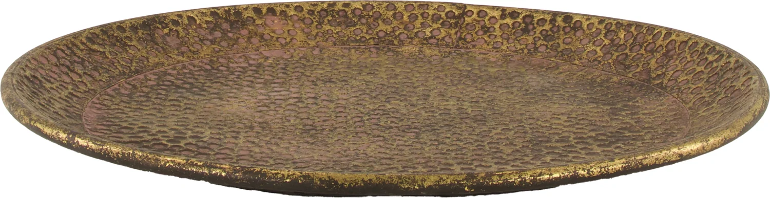 Dijk Natural Collections dienblad Flora goud D 38 H 3 cm
