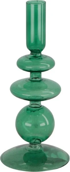 Dijk Natural Collections kandelaar groen 8,5 x 8,5 x 19,5 cm