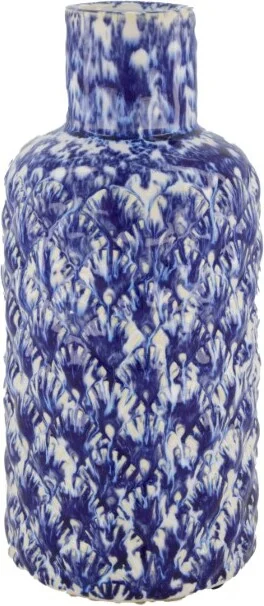 Dijk Natural Collections vaas blauw / wit D 13,5 H 28 cm