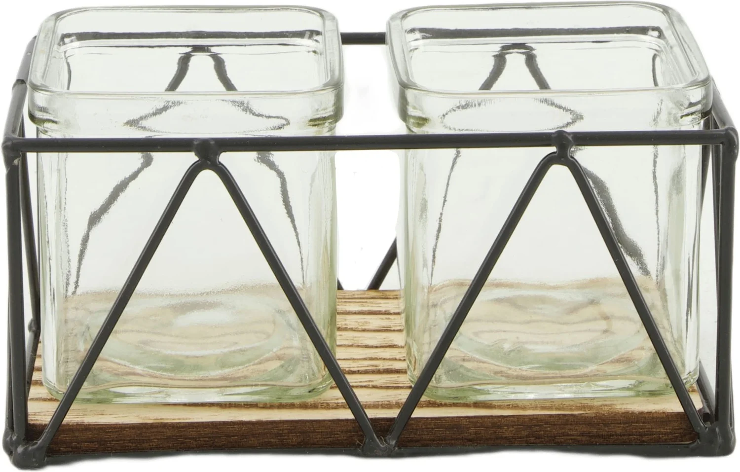 Dijk Natural Collections waxinelichthouder Sjoerd zwart 17 x 9 x 9 cm