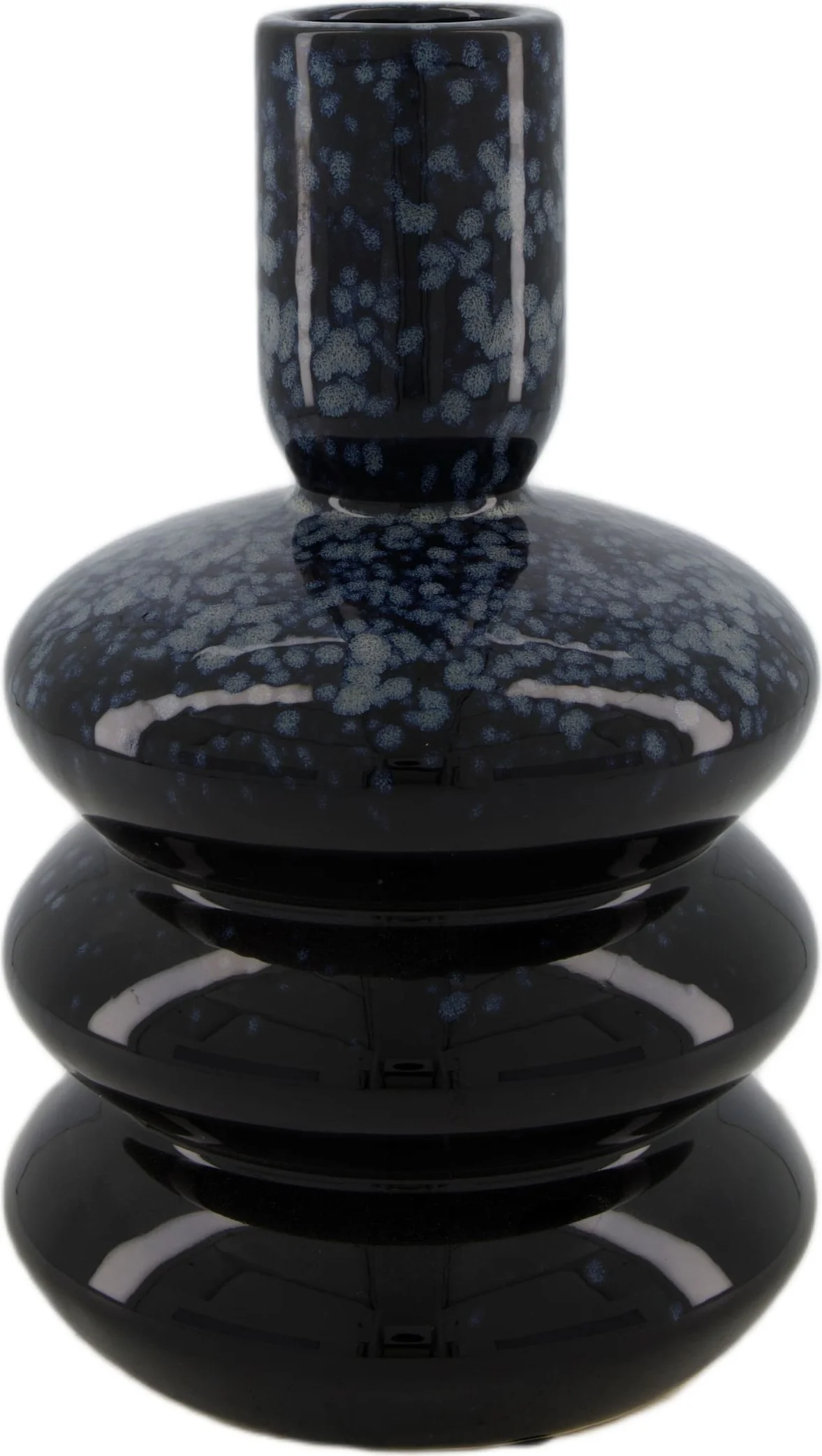 Dijk Natural Collections vaas Sam zwart / blauw D 16,5 x H 27,5 cm