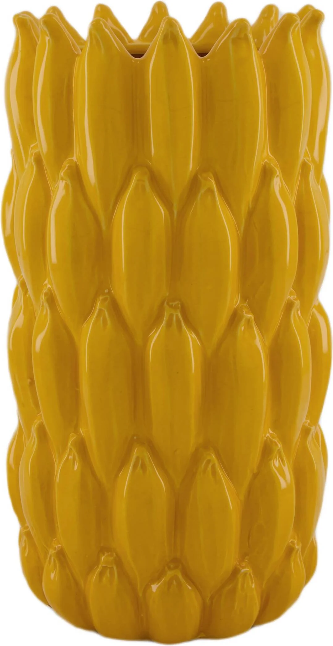 Dijk Natural Collections vaas geel D 16 H 30 cm