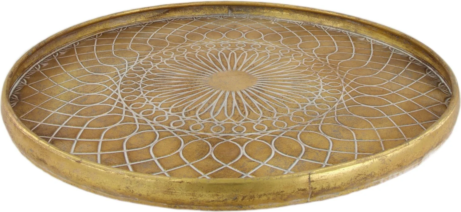 Dijk Natural Collections dienblad goud D 28 H 3 cm