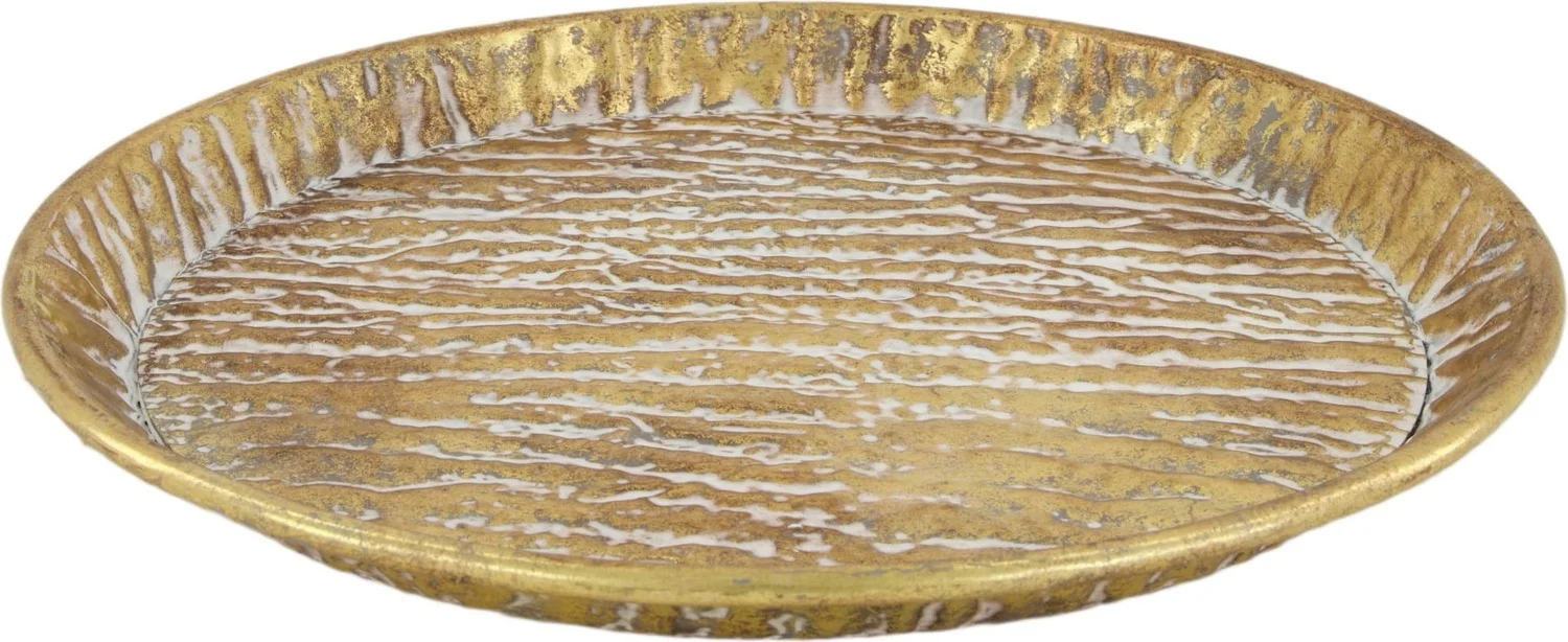 Dijk Natural Collections dienblad lichtgoud D 38 H 3 cm