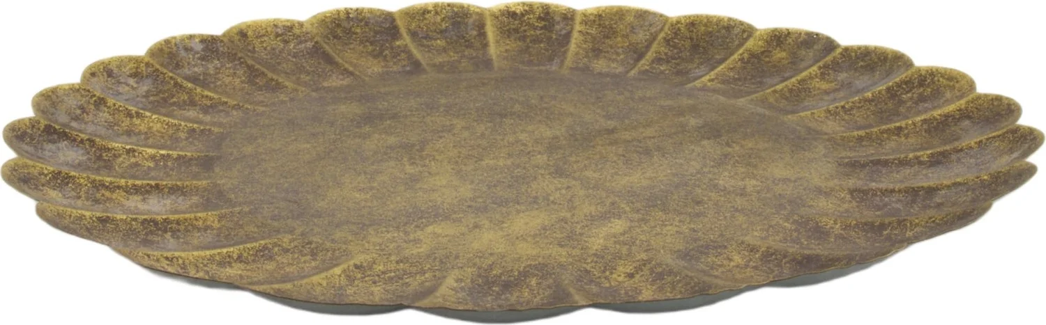 Dijk Natural Collections decoratiebord Elara bruin / goud D 58 H 3 cm