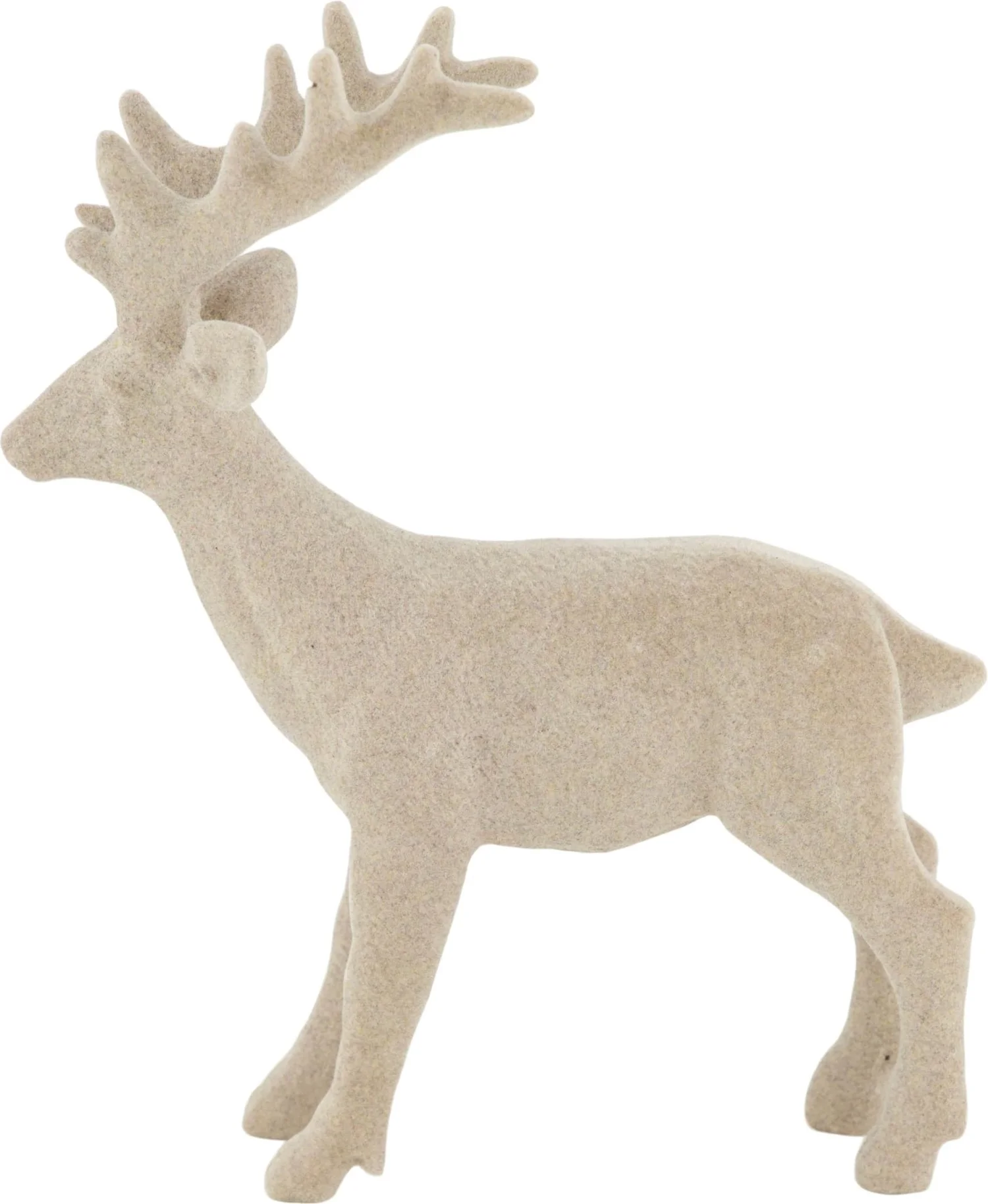 Dijk Natural Collections kerstfiguur rendier Frej beige 15 x 4 x 18 cm