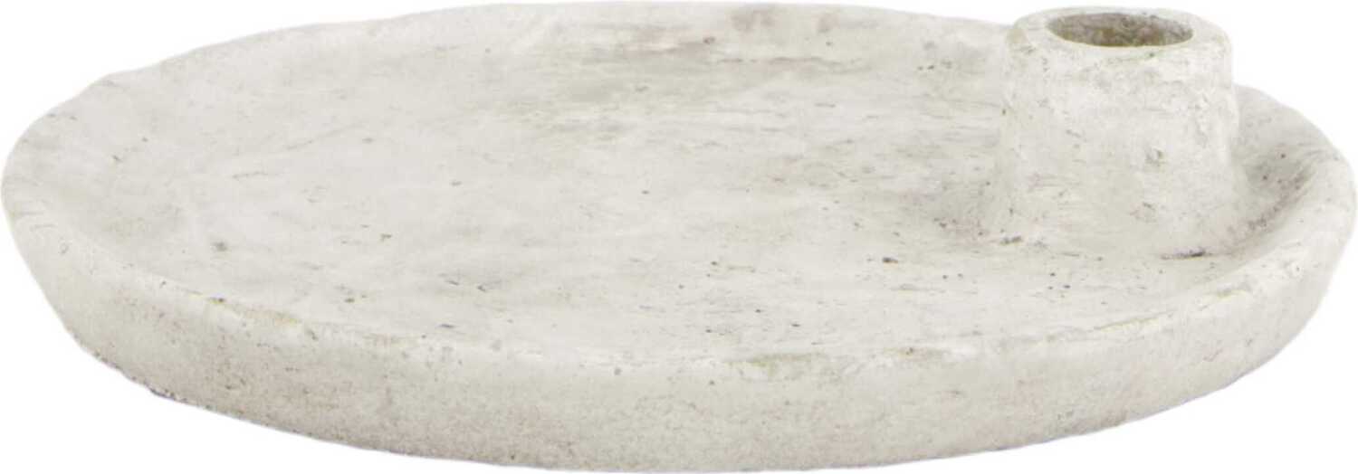 Dijk Natural Collections kandelaar licht grijs 22 x 22 x 4cm
