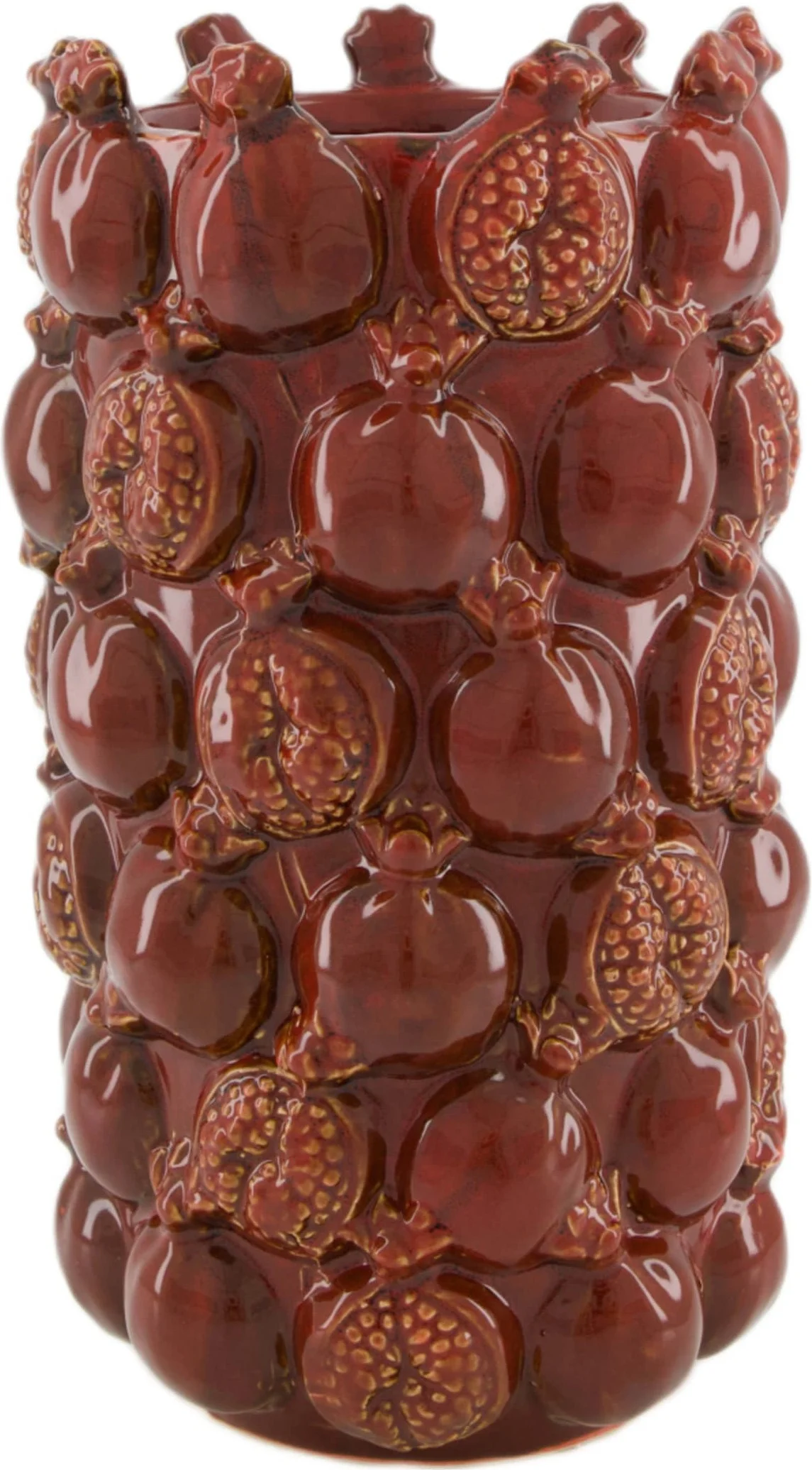 Dijk Natural Collections vaas Granaatappel rood D 16 H 28,5 cm