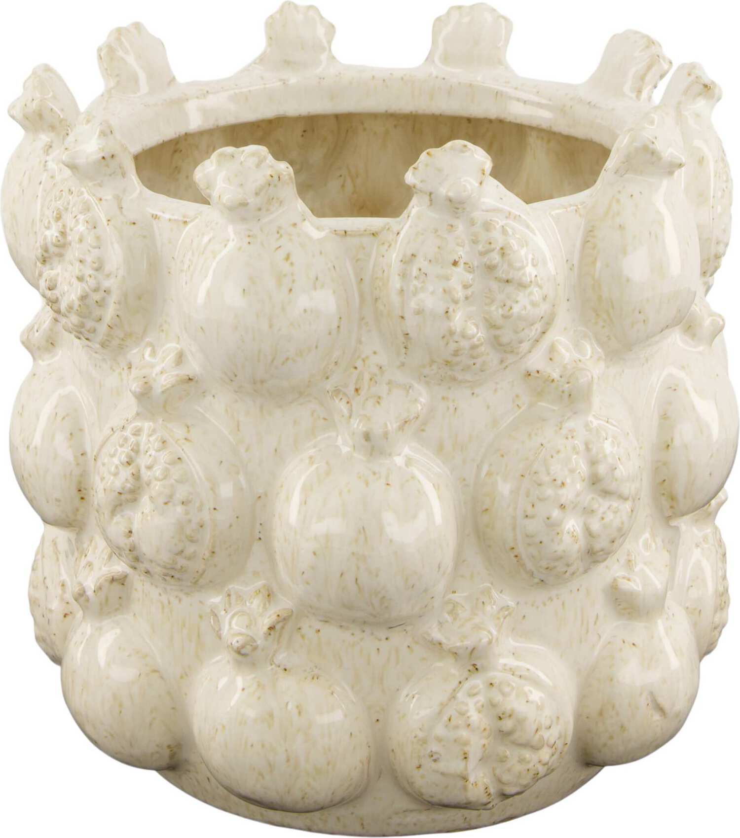 Dijk Natural Collections bloempot Tropical Fruit wit D 18 H 17 cm
