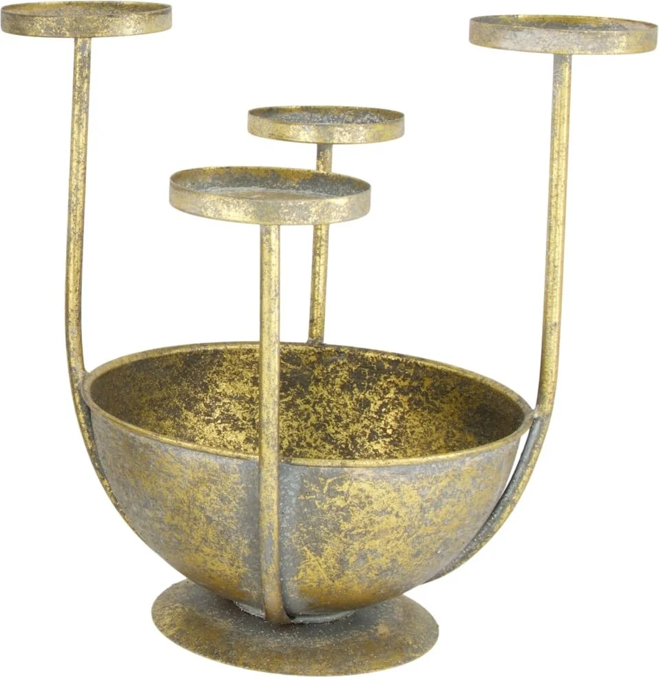 Dijk Natural Collections kandelaar Sol goud D 29 H 31 cm