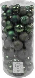 Decoris kerstballen PLC XXL groen D 8 cm 100 stuks