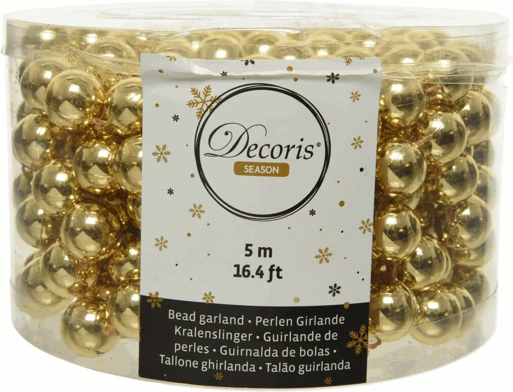 Decoris kralenketting goud D 1,4 H 500 cm