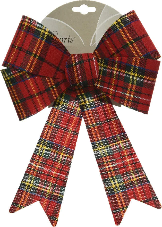Decoris kerst ornament strik rood 26 x 22 x 2 cm