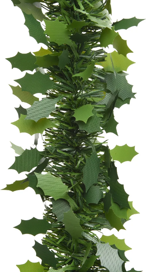 Decoris kerstslinger Lametta groen hulst D 10 H 270 cm