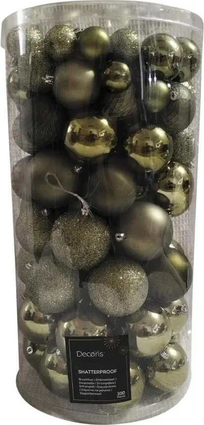 Decoris kerstbal rosemarijn D 4 / 6 / 8 cm 100 stuks