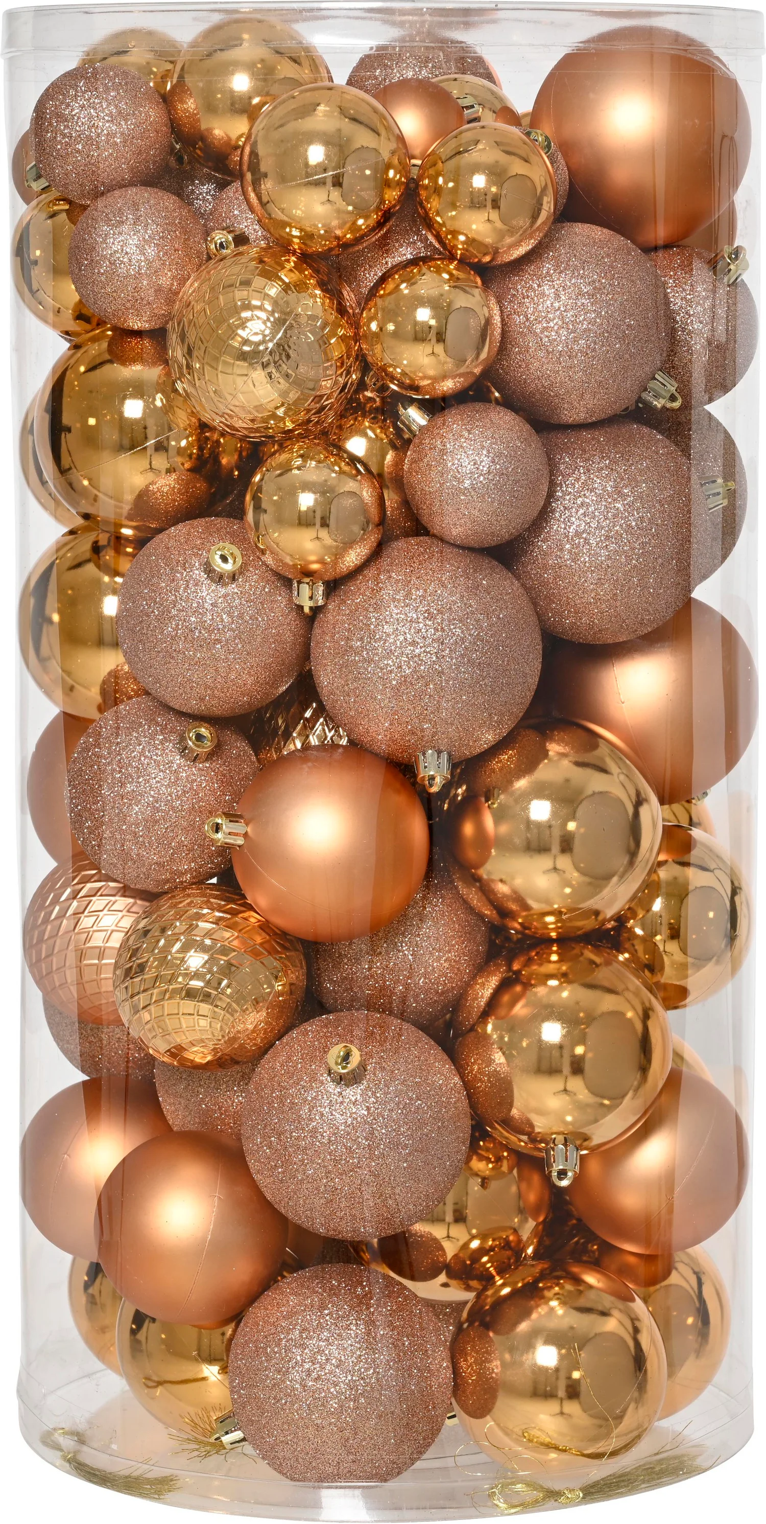 Decoris kerstbal brandy D 4 / 6 / 8 cm 100 stuks