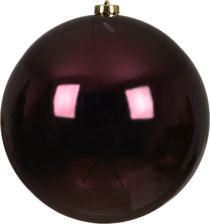 Decoris kerstbal paars D 20 cm
