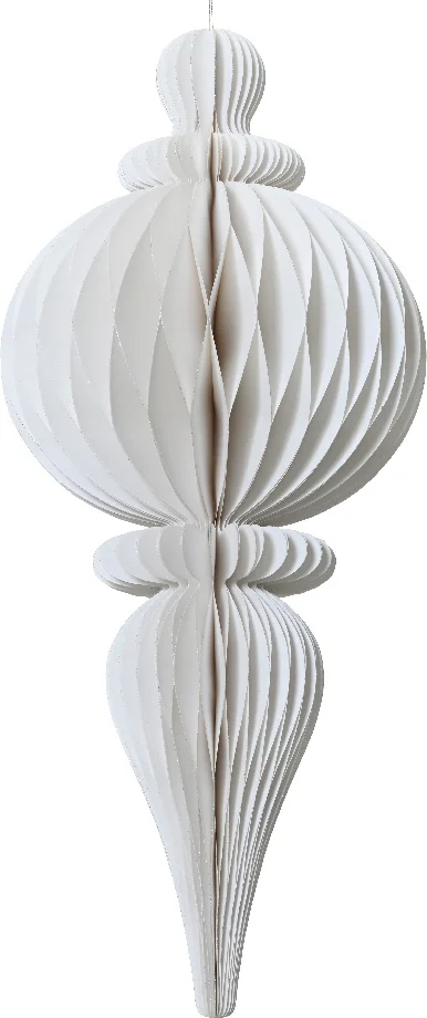 Decoris kersthanger Kertas wit D 34 H 80 cm