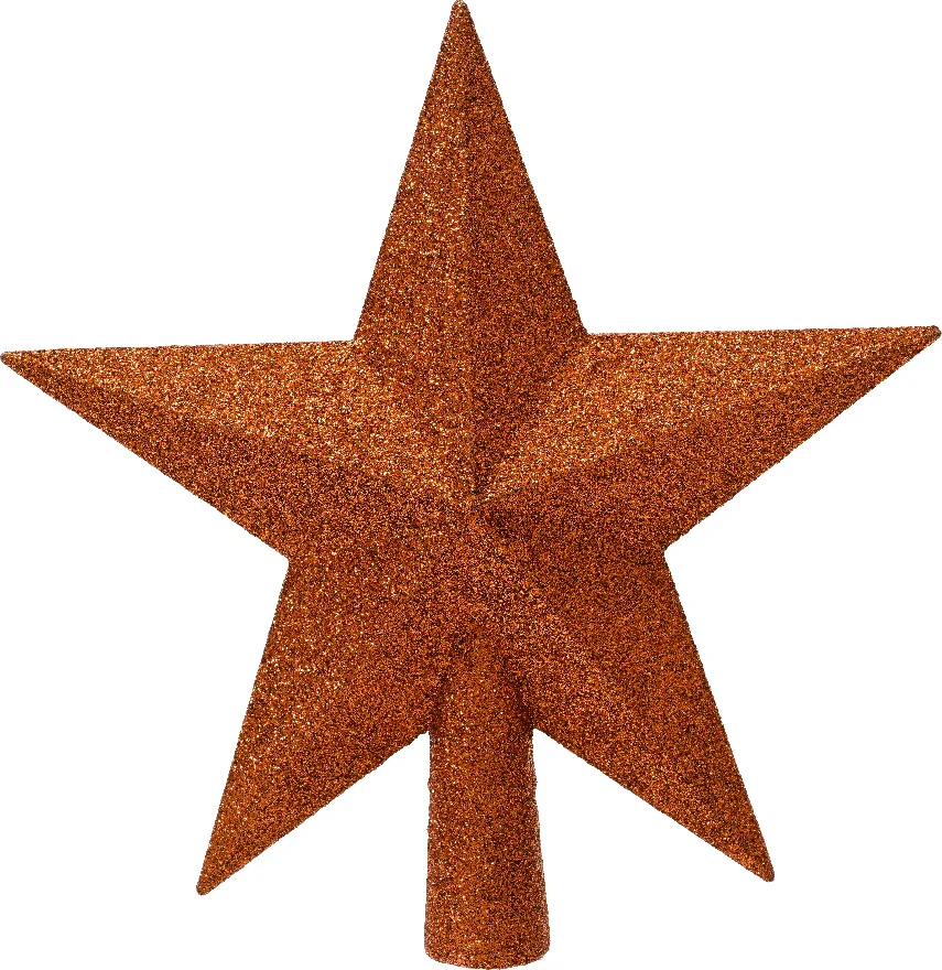 Decoris piek ster Tjardo oranje 4,2 x 19 x 19 cm