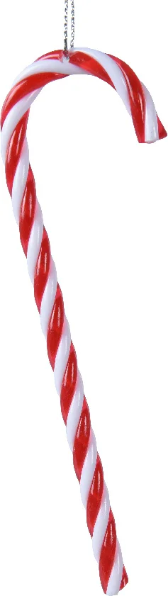 Decoris kerstornament Candy zuurstok rood wit H 12,2 cm