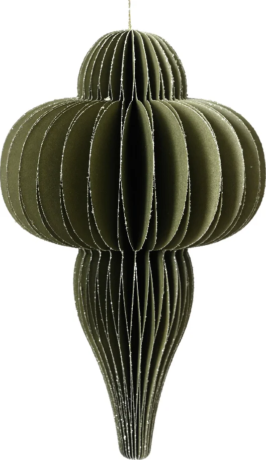 Decoris kersthanger Kertas groen D 24 H 40 cm