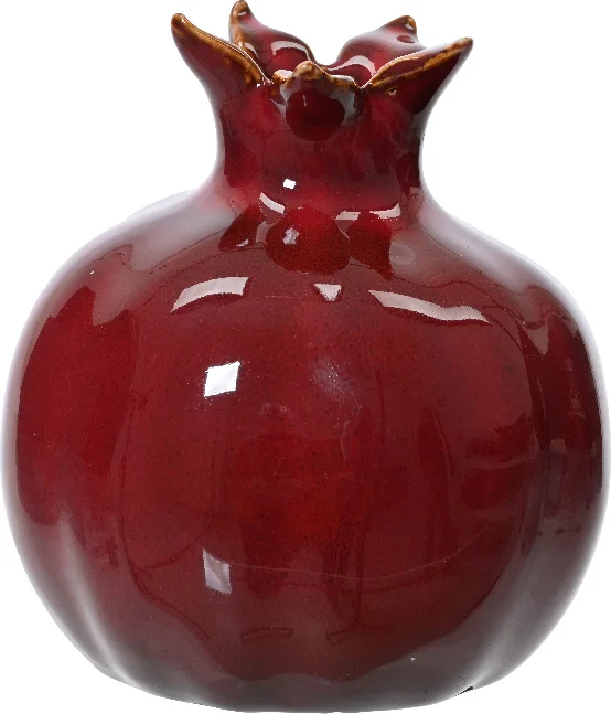 Decoris kandelaar Pomegranate rood D 10,6 H 11,6 cm