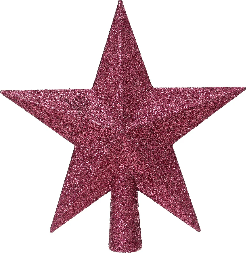 Decoris piek ster Tjardo roze 4,2 x 19 x 19 cm