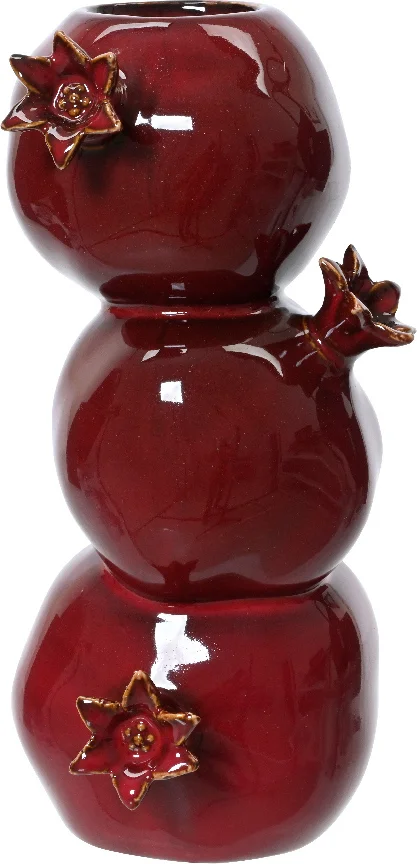 Decoris vaas Pomegranate rood 11,6 x 12 x 23,5 cm