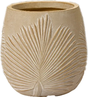 Decoris bloempot Axel beige D 32 H 32 cm