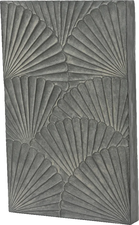 Decoris tuin wanddecoratie Fibre antraciet 35 x 55 x 5 cm