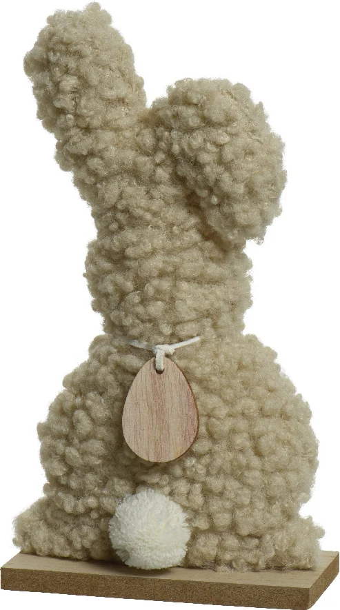Decoris konijn Teddy beige 6 x 11,8 x 23 cm
