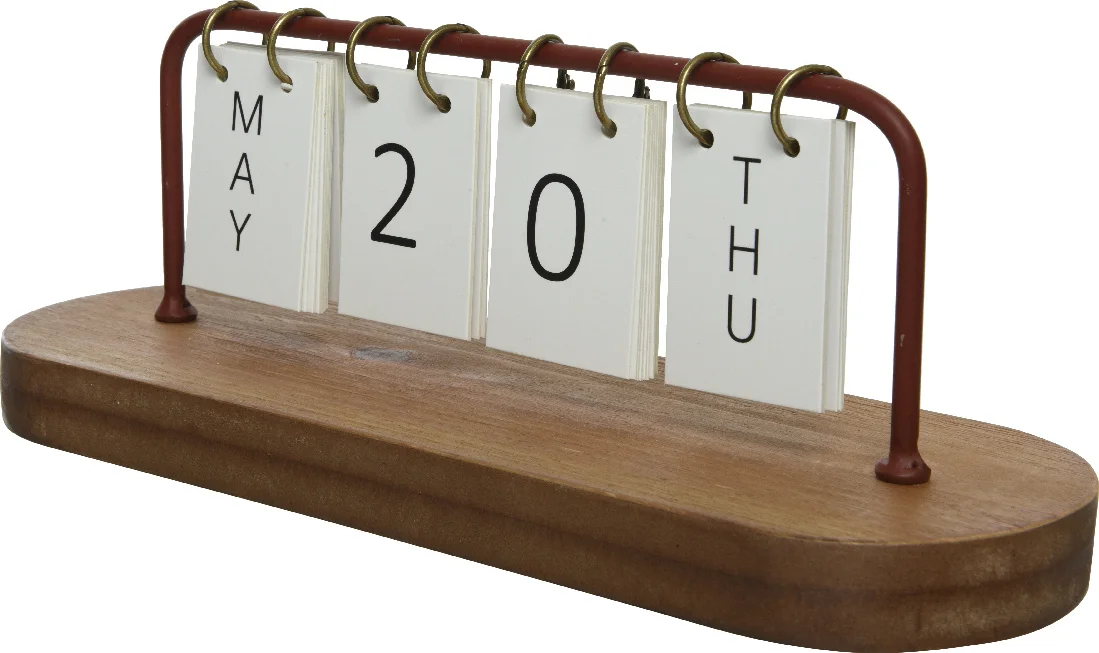 Decoris kalender bruin 29 x 10 x 10 cm
